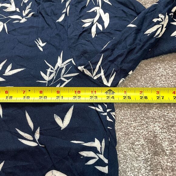 Cassee's Blouse top Womens 3X Blue White Floral 3/4 Sleeve Rayon Soft New NWT - Picture 9 of 13